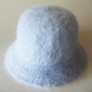 Blue Angora Bucket - Boater Fall & Winter Hat, New w/ Tags, Fits Adults